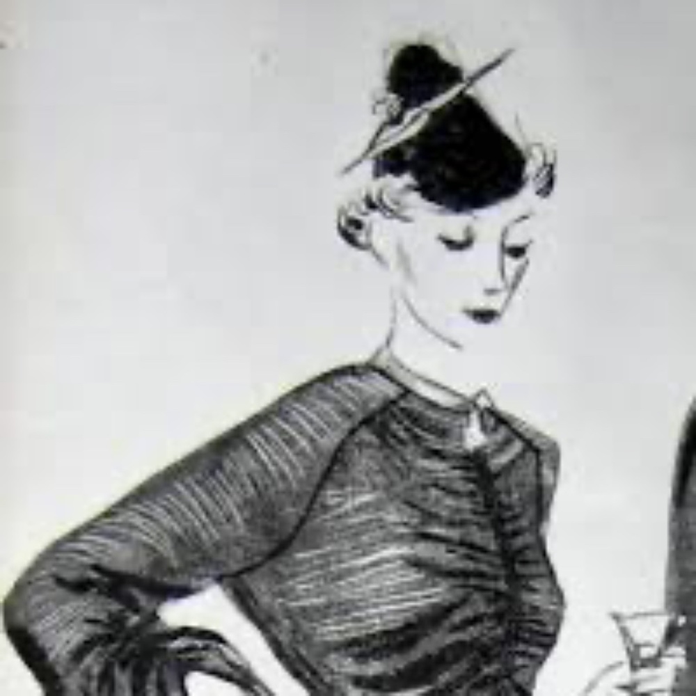 EXTRAORDINARY 1930's NAVY STRAW  CONICAL HAT + CORLED FEATHER POM PONS - Picture 14 of 14